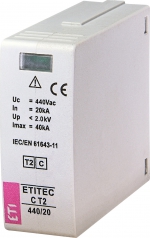 Viršįtampių ribotuvas MOD. ETITEC C T2 440/20 002440415