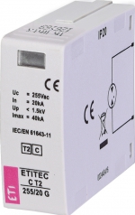 Viršįtampių ribotuvas MOD. ETITEC C T2 255/20 G 002440416