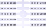 Line-up terminal access. EO3 201-250 (x200) 003901780