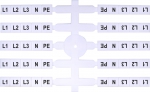 Line-up terminal access. EO3 L1,L2,L3,N,PE (x200) 003901816