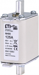 Fuse link NH00 gBat 125A/80V DC 004110083