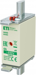 Fuse link NH000 aM 4A/690V 004181402