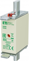 Fuse link NH000 aM 80A/500V 004181413