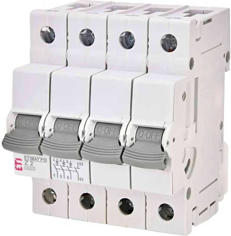 Miniature circuit breaker ETIMAT P10 4p C10  15kA 001901928