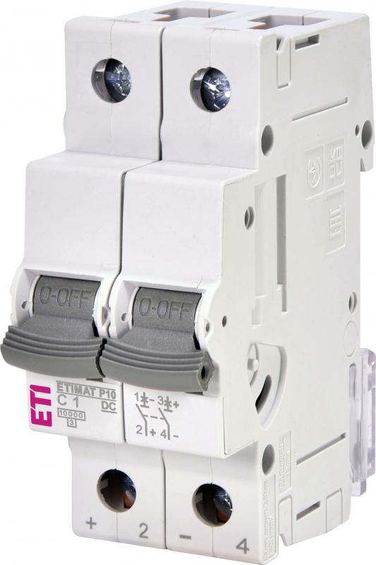 Miniature circuit breaker ETIMAT P10-DC 2p C1 001903222