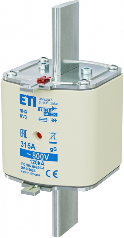 Wkładka topikowa NH3 gS 315A/800V 004186624