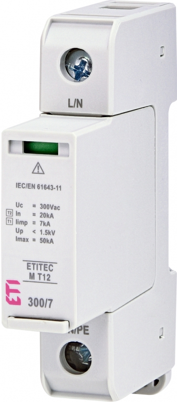 Ogranicznik przepięć ETITEC M T12 300/7 1+0 RC 002440501