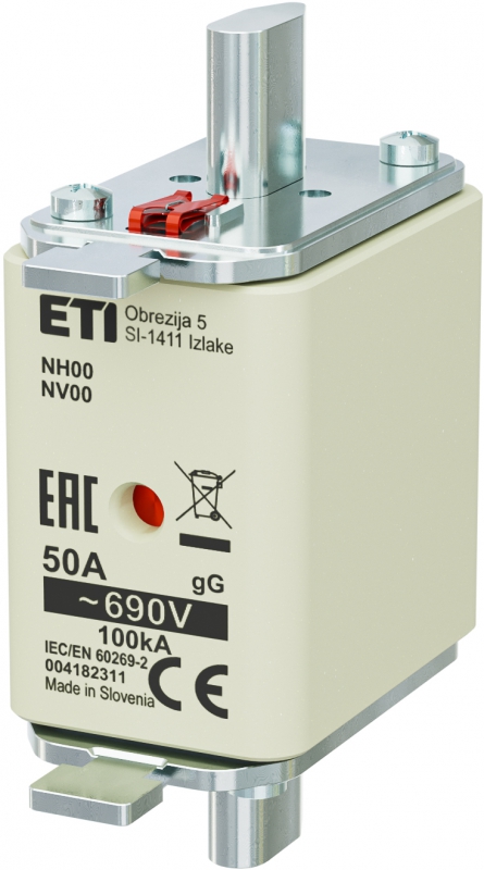 Wkładka topikowa NH00 gG 50A/690V 004182311
