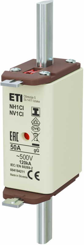 Wkładka topikowa NH1C/I gG 50A/500V 004194211