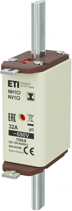 Wkładka topikowa NH1C/I gG 32A/690V 004194308