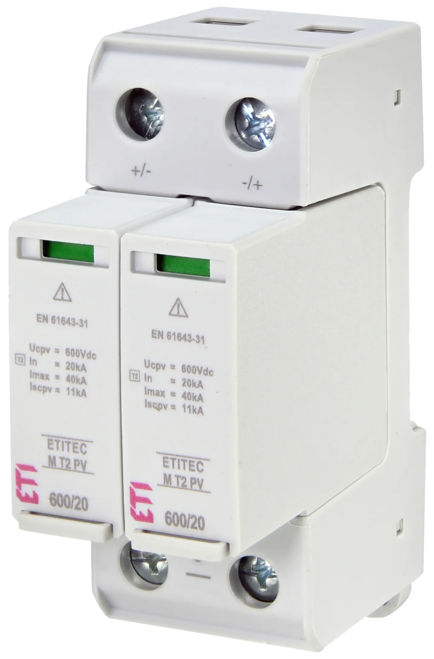 Surge arrester ETITEC M T2 PV 600/20 002440620