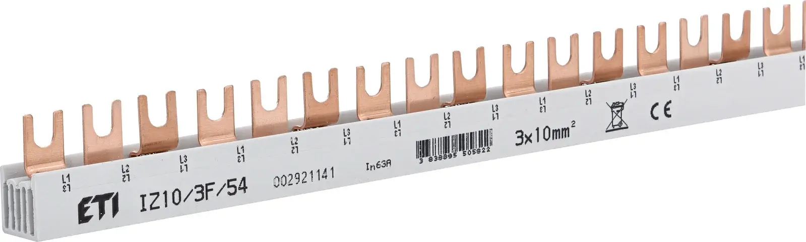 Insulated busbar IZ10/3F/54 002921141