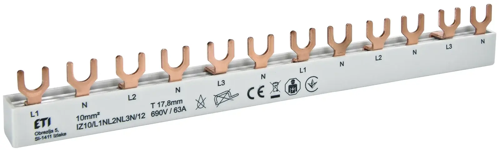 Cu rail IZ10/L1NL2NL3N/12 002921268