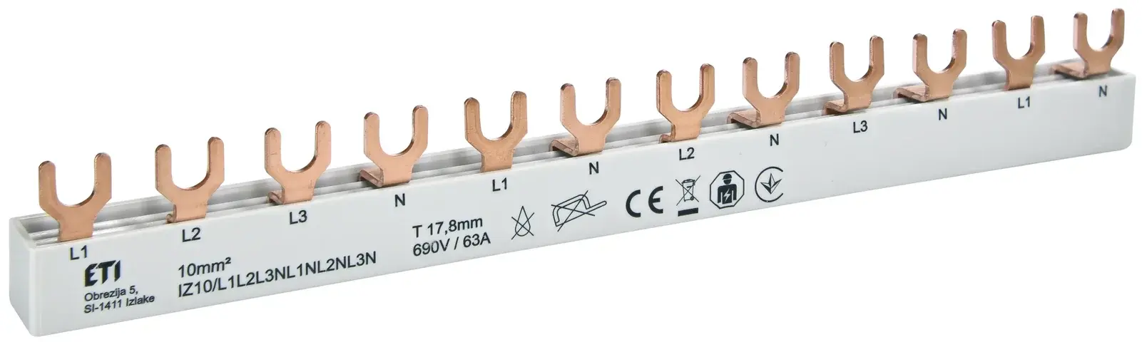 Cu rail IZ10/L1L2L3NL1NL2NL3N 002921275