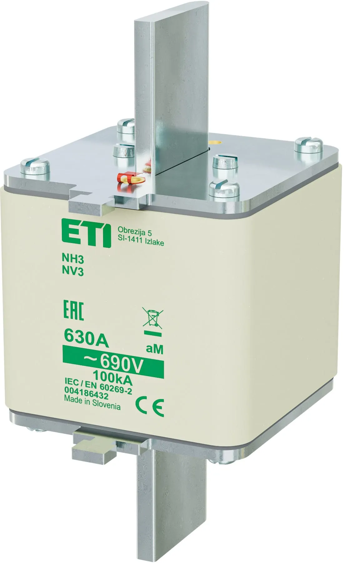 Fuse link NH3 aM 630A/690V 004186432