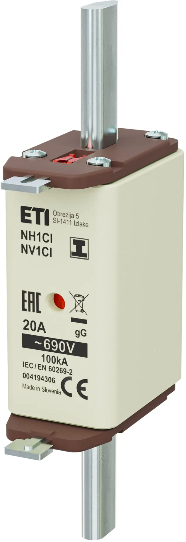 Fuse link NH1C/I gG 20A/690V 004194306