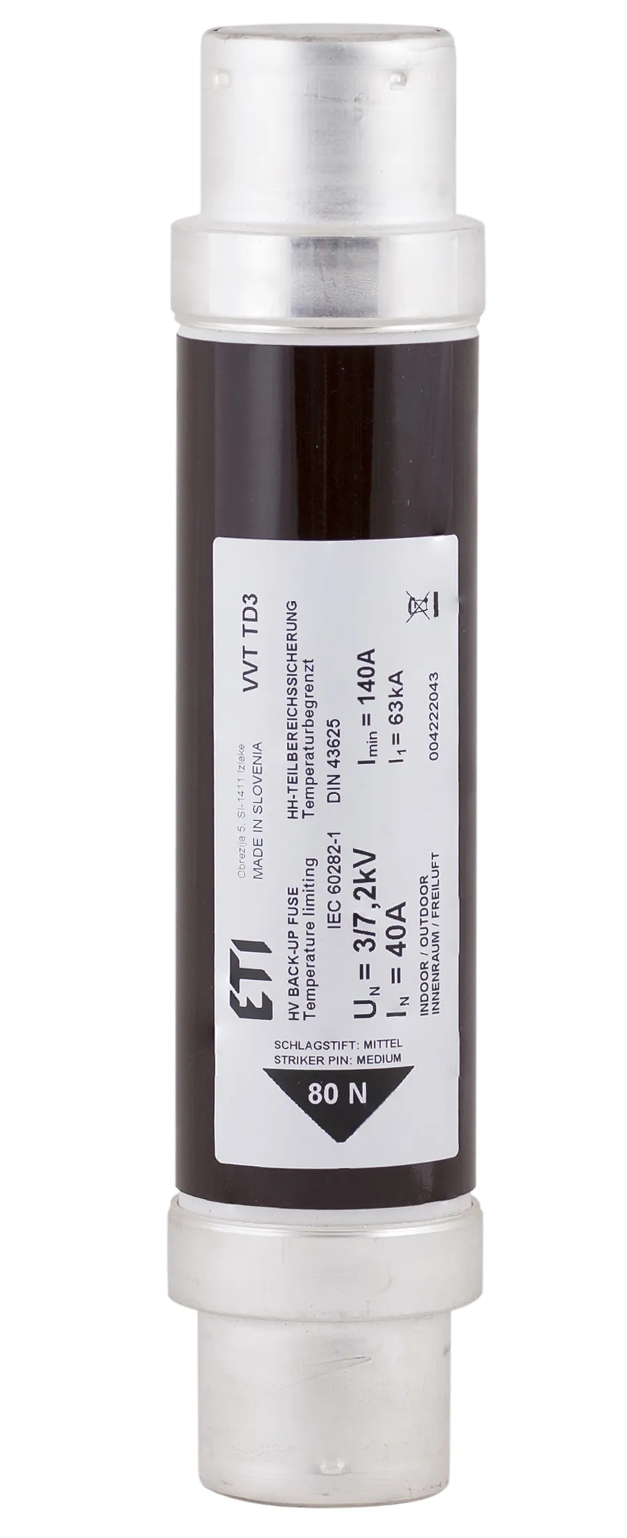 Fuse link VVT-D3 7,2kV/6A 004222005