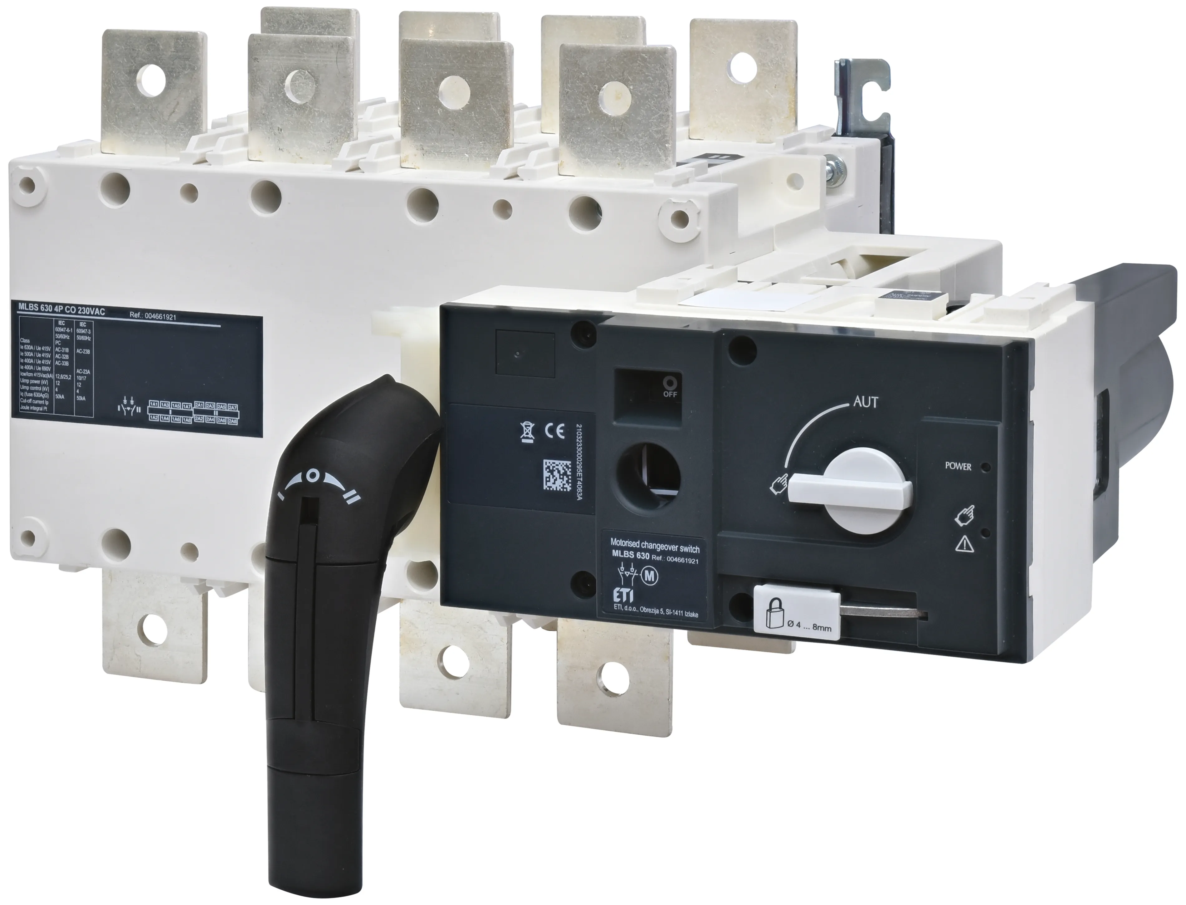 Changeover switch motor op. MLBS 630 4P CO 230VAC 004661921