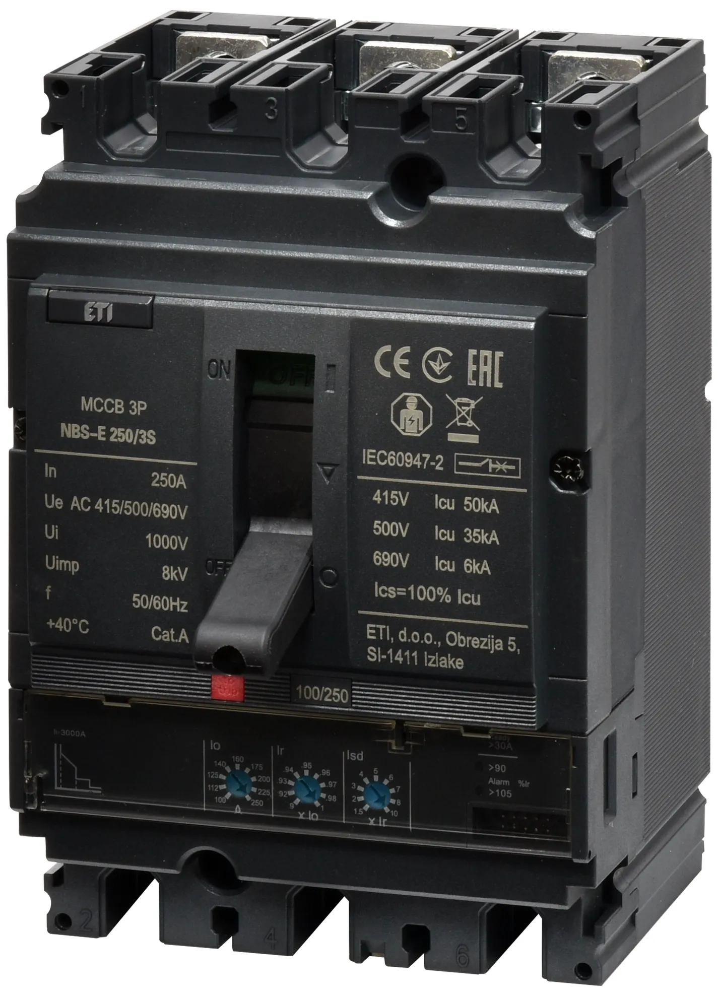 Molded Case Circuit Breaker NBS-E 250/3S 250A 3P 004673081