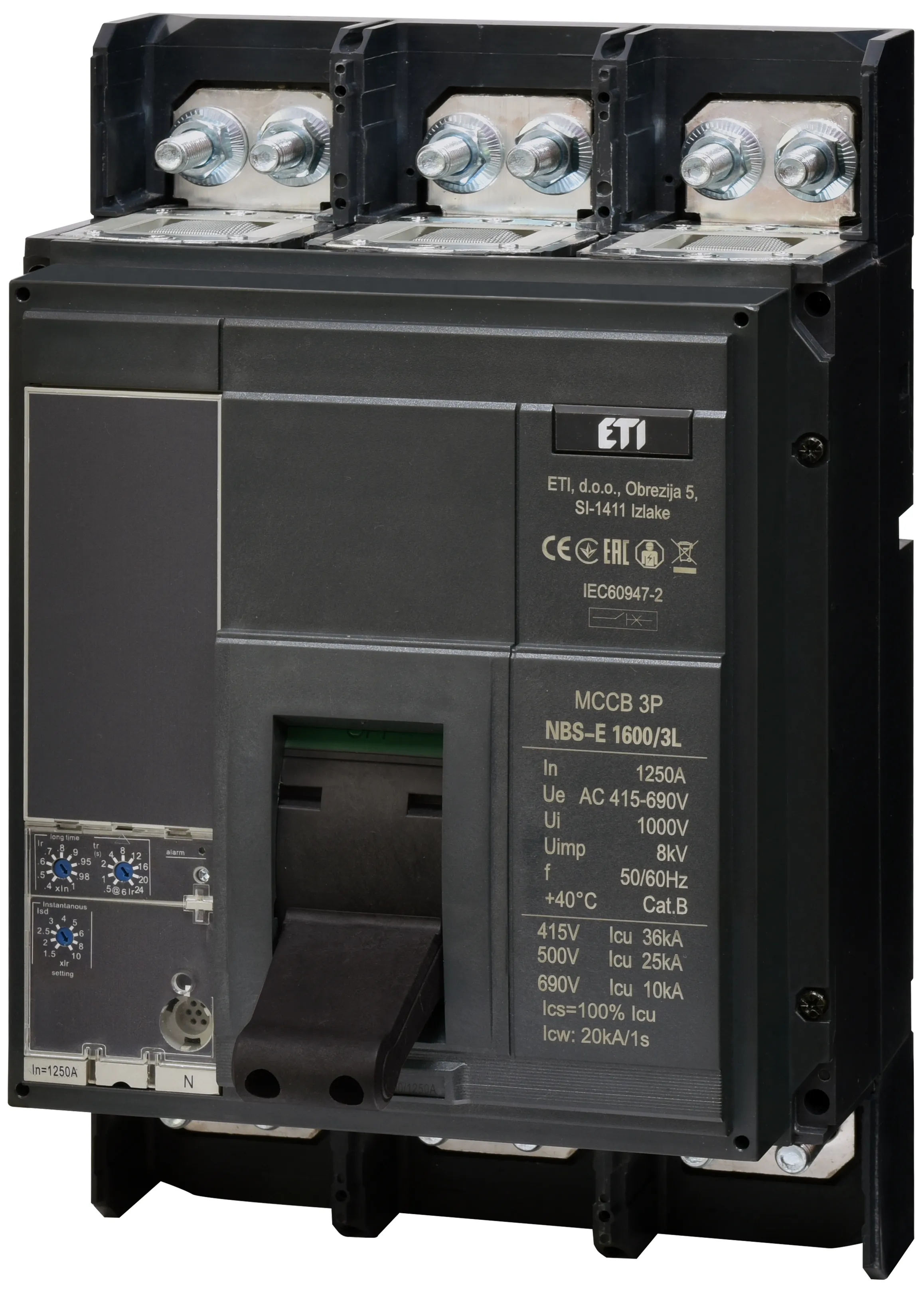 Molded Case Circuit Breaker NBS-E 1600/3L 1250A 3P 004673162