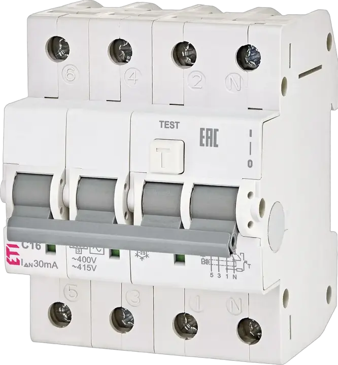 Image of KZS-4M 3p+N A C20/0.03 120V