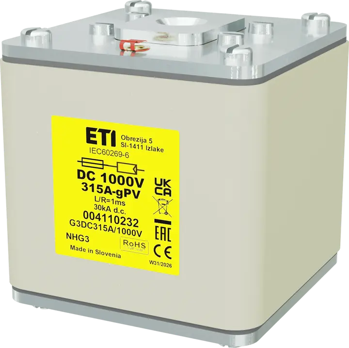 Image of NHG3 gPV 315A/1000V DC