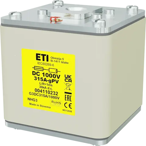 Image of NHG3 gPV 315A/1000V DC