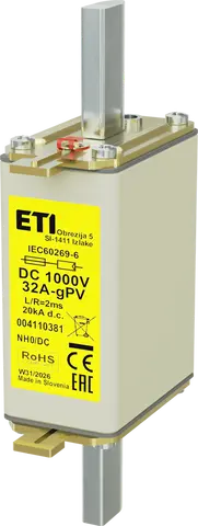 NH0 gPV 32A/1000V DC