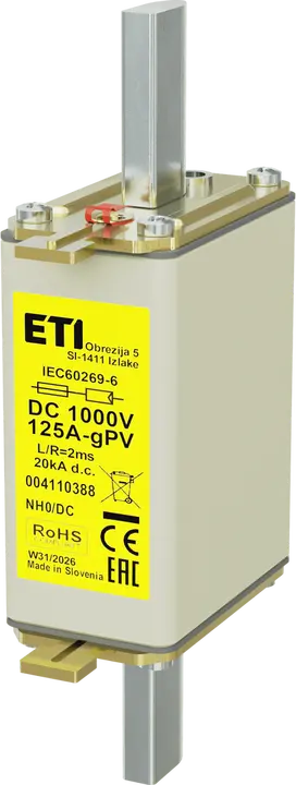 Image of NH0 gPV 125A/1000V DC